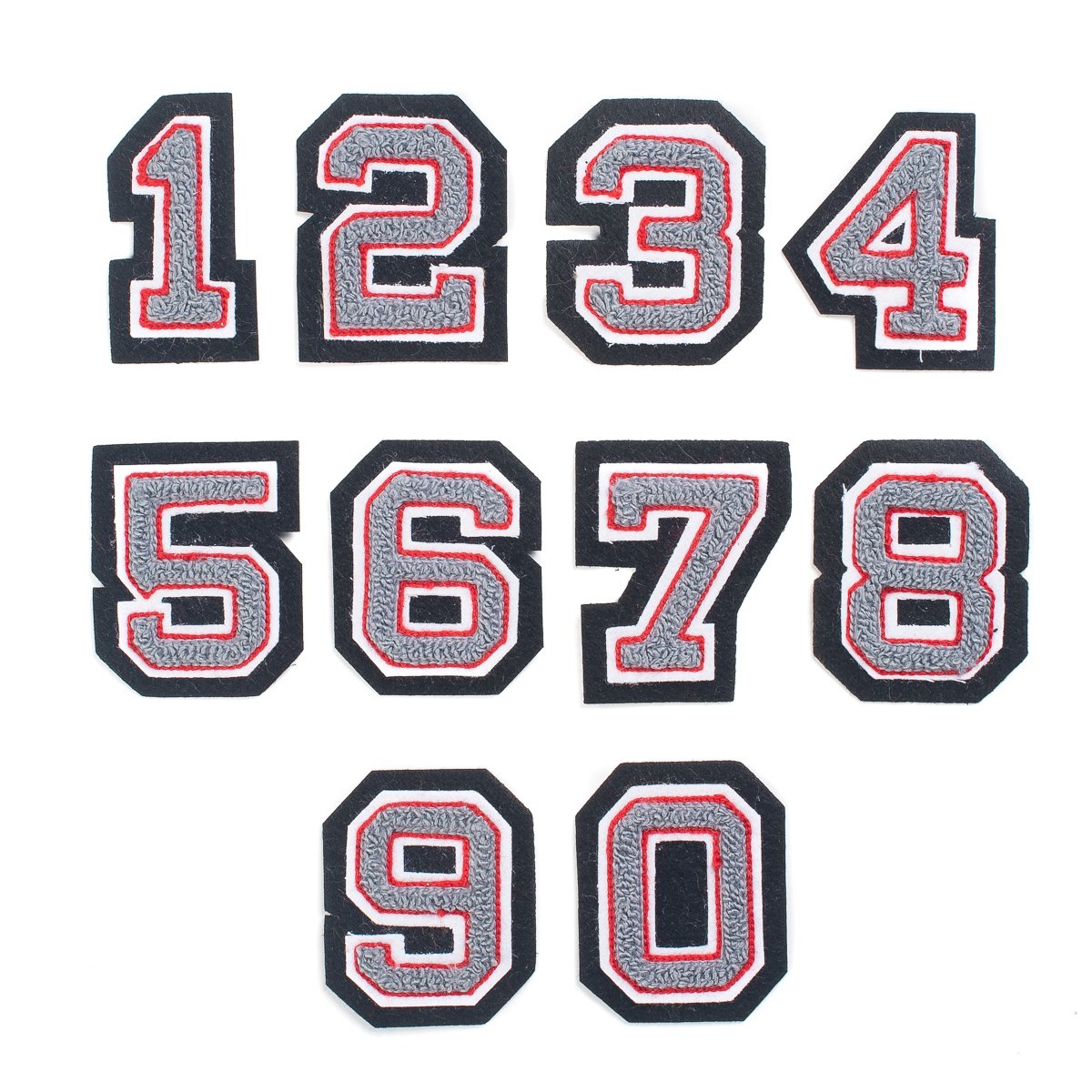 Iron Heart Chenille Patches - Numerals