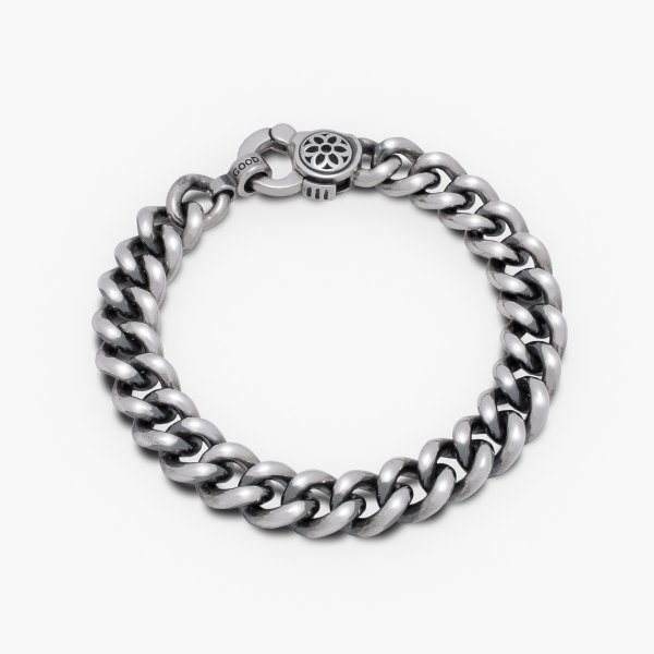 Curb Chain #6 Bracelet w/Clip 9 - Sterling Silver. - Good Art