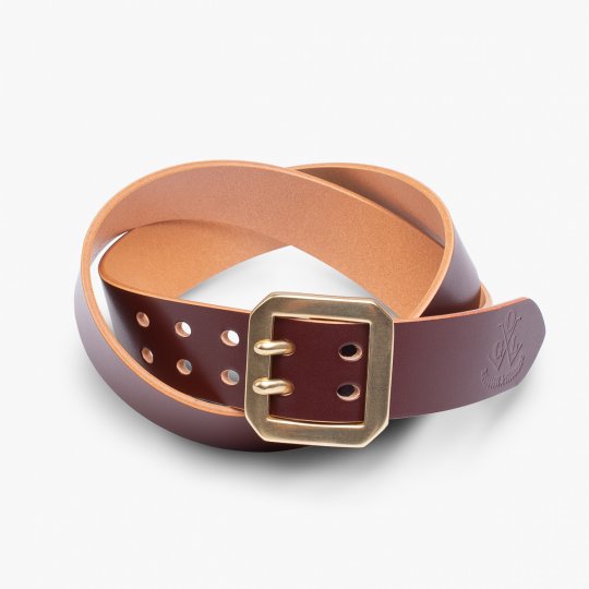 OGL Vintage Buckle Leather Belt - Brown - The Shop Vancouver