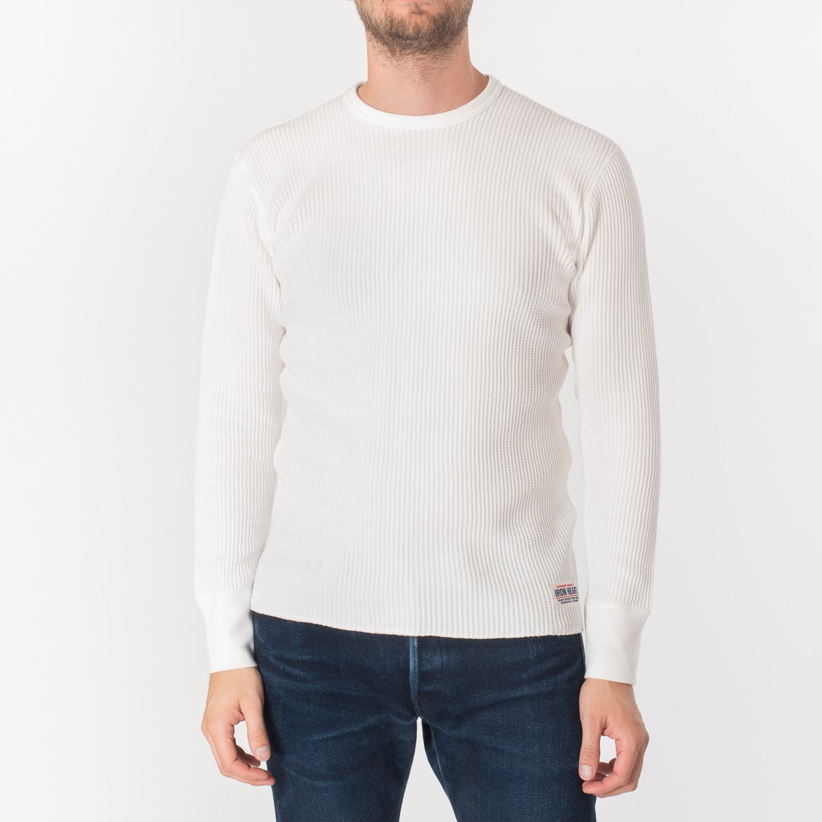 Thermal Crew Neck Long Sleeved Top - White