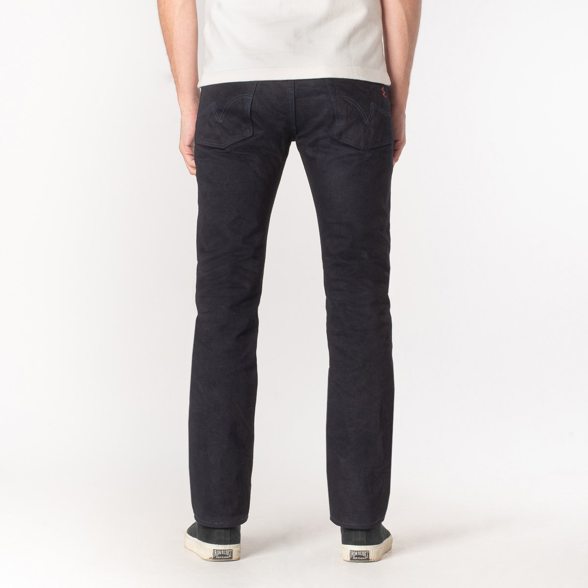 14oz Selvedge Denim Slim Tapered Cut Jeans - Indigo/Black