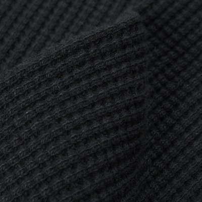 Waffle Knit Henley  Faded Black – Fontenelle Supply Co.