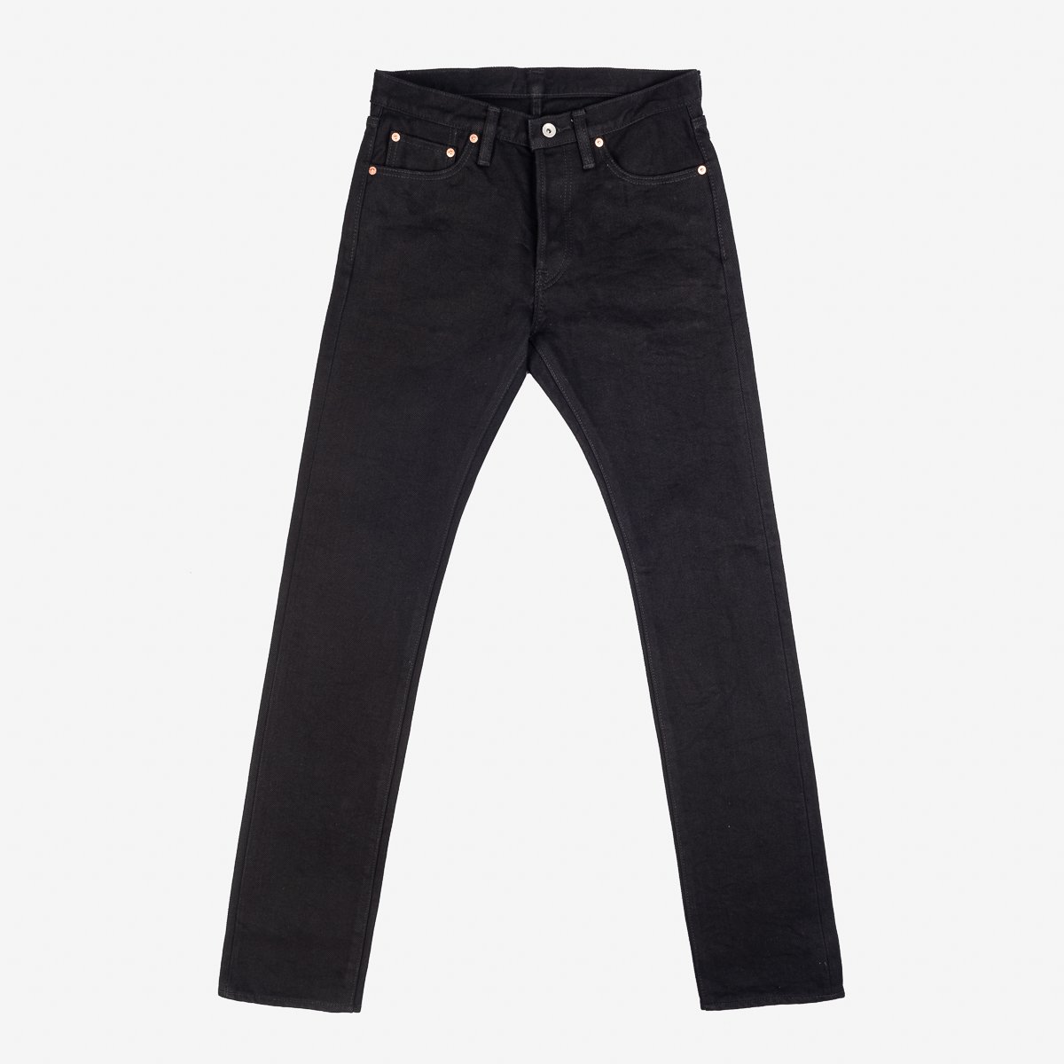 21oz Selvedge Denim Super Slim Cut Jeans - Superblack (Fades to 