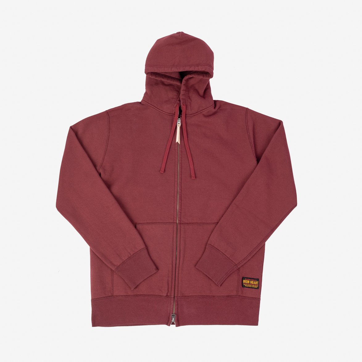 14oz Ultra Heavyweight Loopwheel Cotton Hoodie - Burgundy