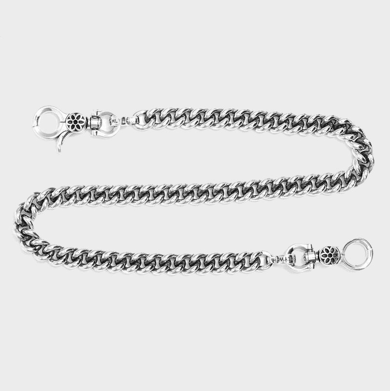 Braided Leather Wallet Chain with Hook – San Filippo Leather
