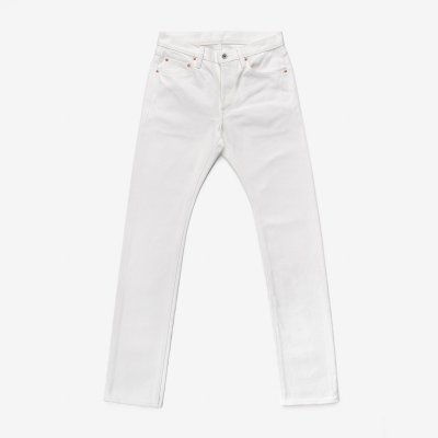 Iron Heart 21oz Selvedge Denim Super Slim Jeans - White