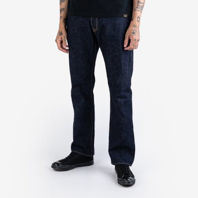 18oz Vintage Selvedge Denim Medium/High Rise Tapered Cut Jeans - Indigo