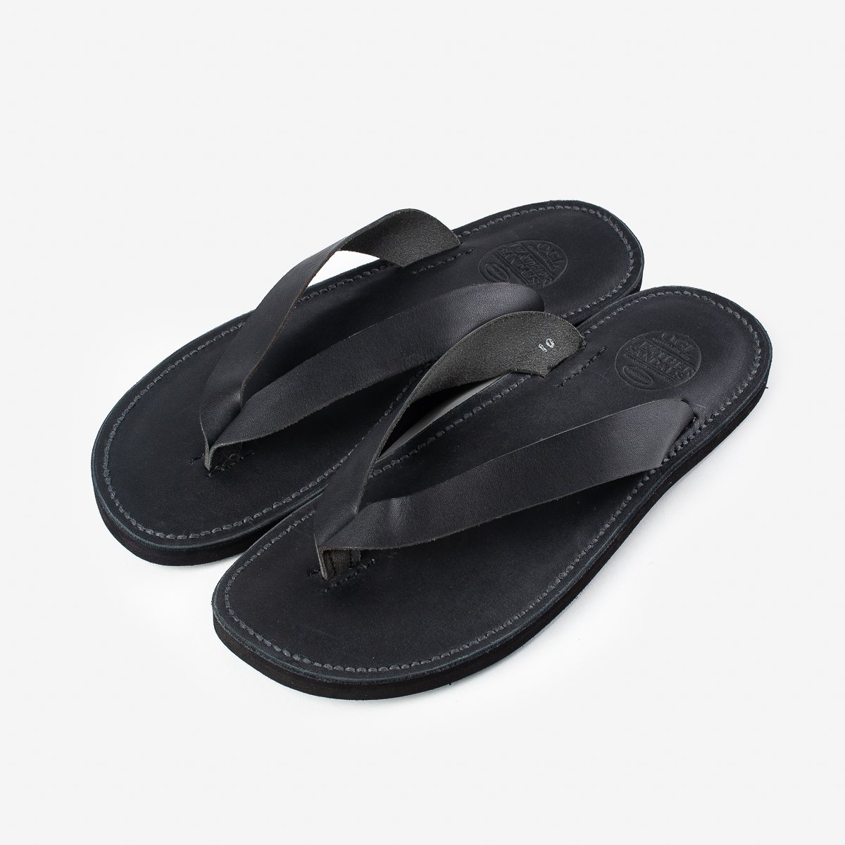 Obbi Good Label X Dr Sole Leather Thong Sandals in Black