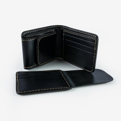 Small Shell Cordovan Wallet - Black