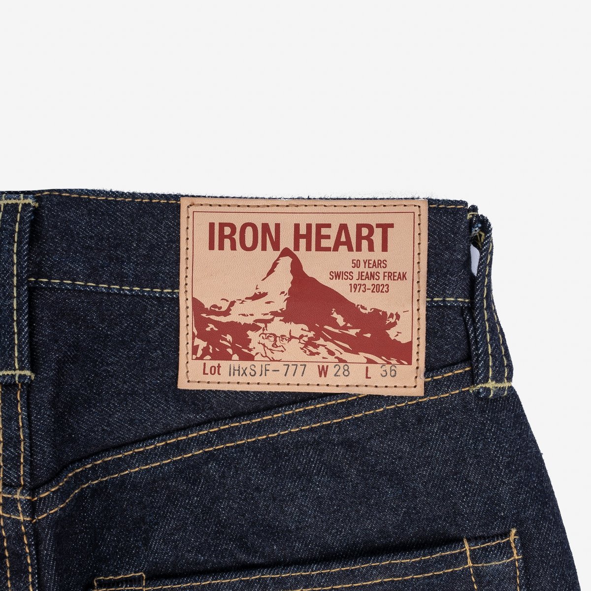 14oz Iron Heart x SJF Selvedge Denim Slim Tapered Cut Jeans - Indigo