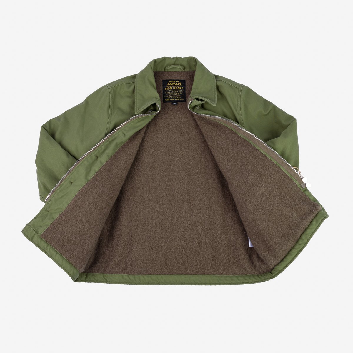 Military Serge A2 Deck Jacket - Olive